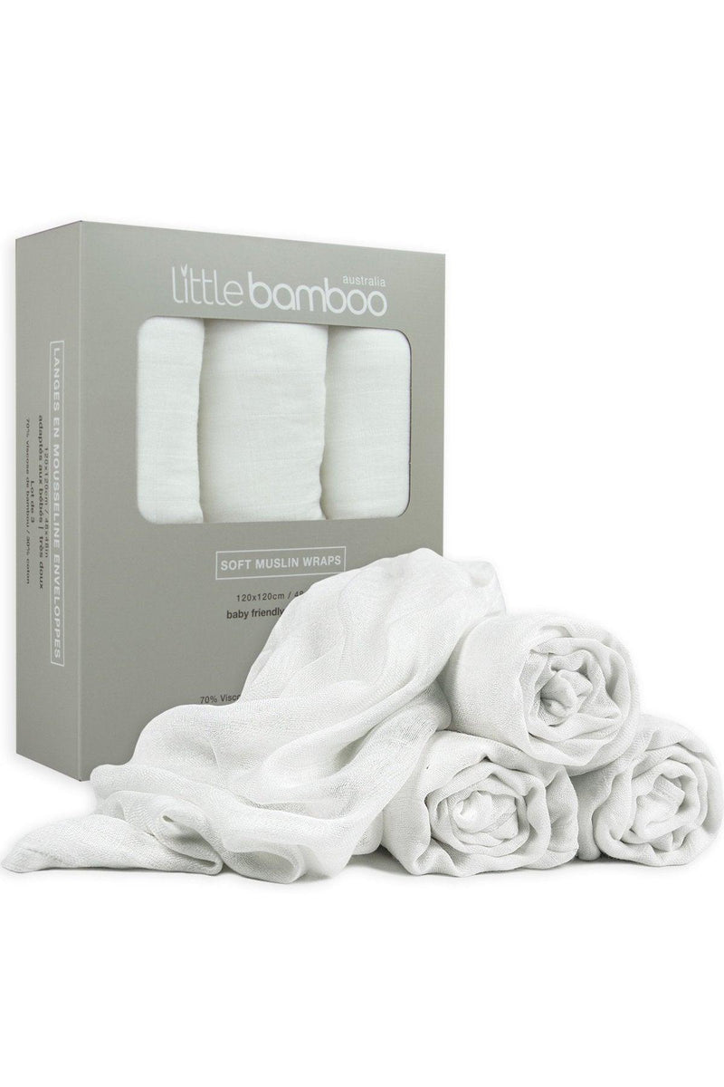 Little Bamboo Muslin Wraps 3pk